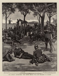 The German Manoeuvres, the Crown Prince with His Regiment of Guards